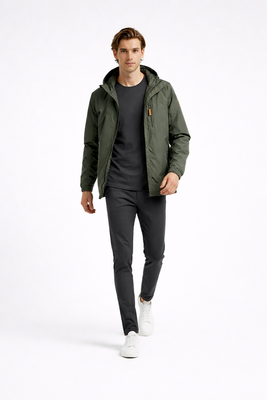 Guido – Heren regenjas met capuchon - Polyester – Herfst / Lente