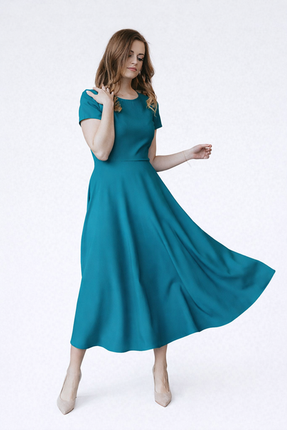 Giada – Elegante dames maxi jurk met A-lijn – Polyester - Lente / Zomer