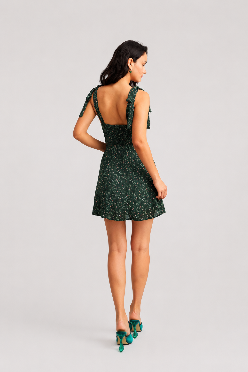 Aisha – Dames Mini-jurk – Bloemenprint met A-lijn Pasvorm – Lente / Zomer