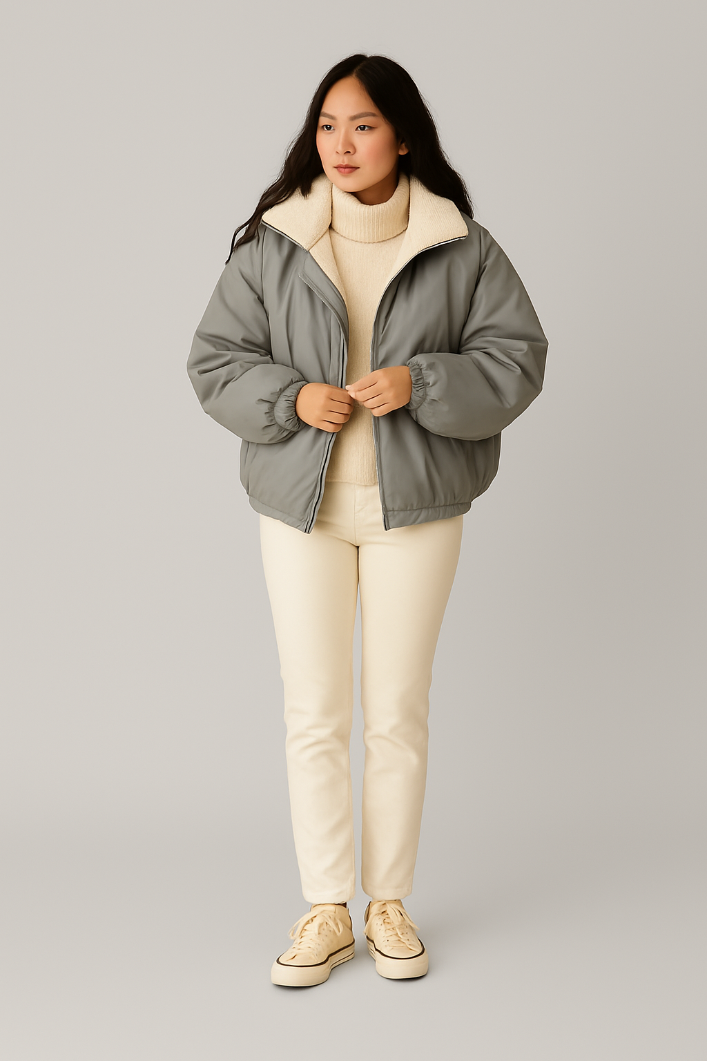 Antonella – Korte Winterjas Dames – Warm met Capuchon – Polymix – Herfst / Winter