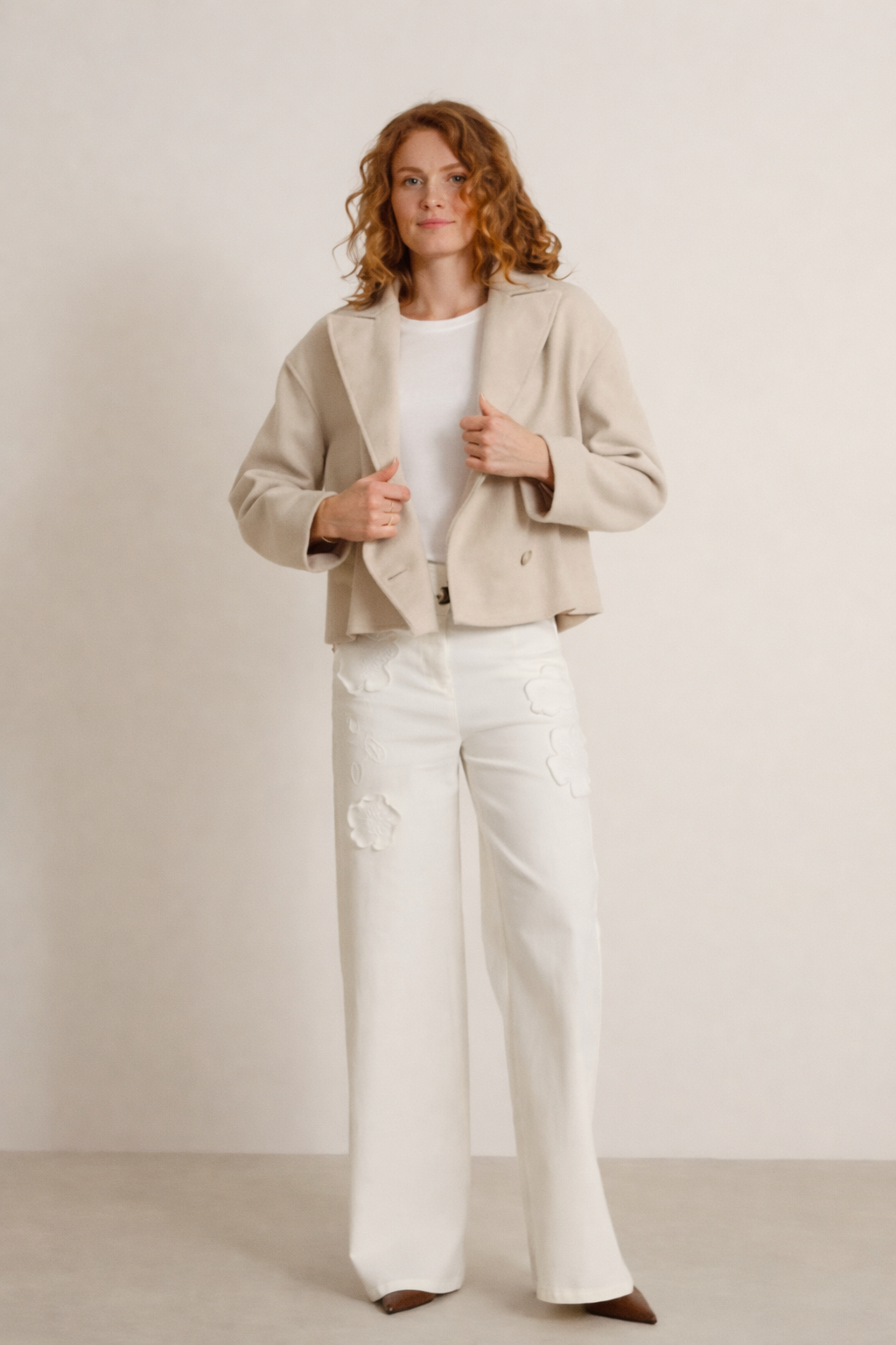 Precilla - Stijlvolle Beaumont korte dames jas – Wolmix – Lente / Zomer