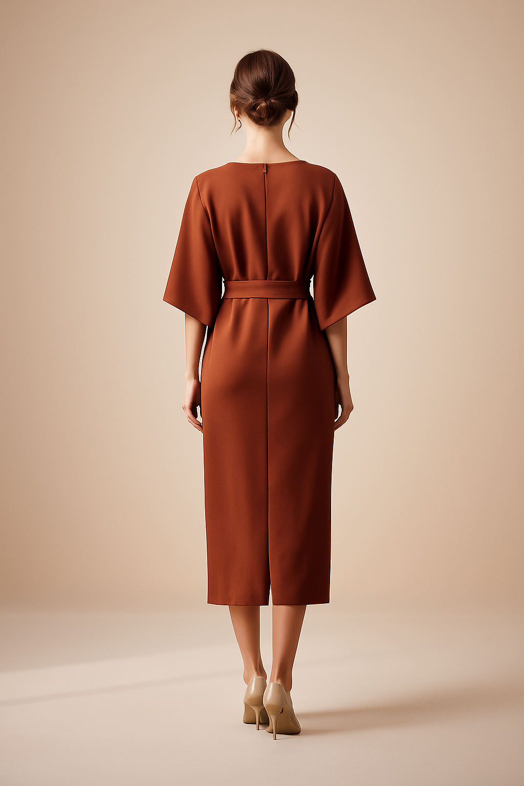 Ana – Elegante gelegenheidsjurk voor dames met vleermuismouwen – Polyester – Lente / Zomer