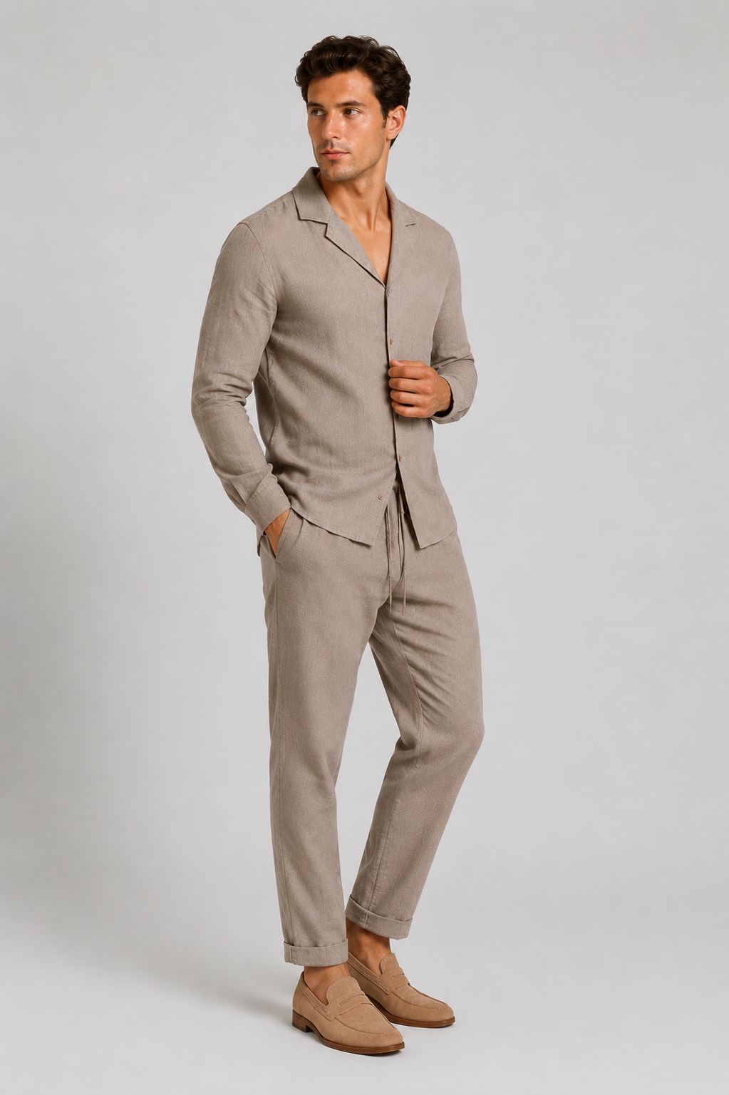 Hugo – Heren set – Luchtig & stijlvol – Rechte pasvorm – Linnenmix – Lente / Zomer
