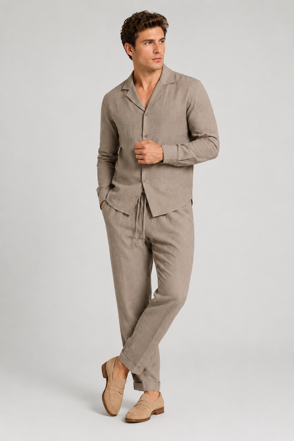 Hugo – Heren set – Luchtig & stijlvol – Rechte pasvorm – Linnenmix – Lente / Zomer
