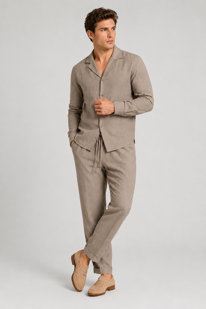 Hugo – Heren set – Luchtig & stijlvol – Rechte pasvorm – Linnenmix – Lente / Zomer