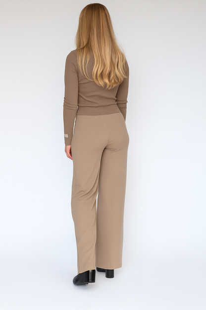 Idalia – Dames Pantalon met Wijde Pijp – Comfort Stretch - Polyester - Lente /  Zomer / Herfst