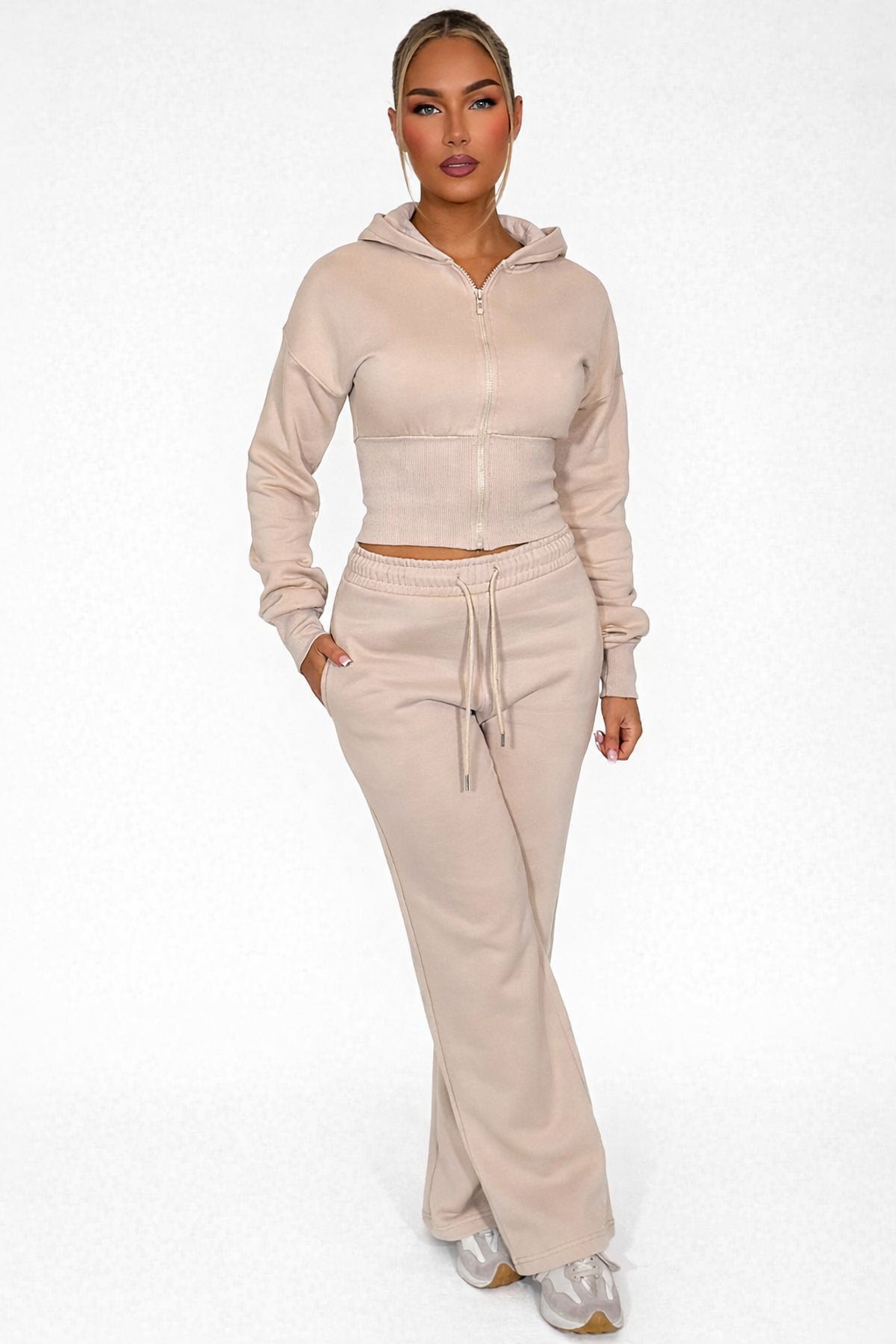 Aroa – Corset co-ord set met hoodie en jogger – Katoenmix - Alle seizoenen