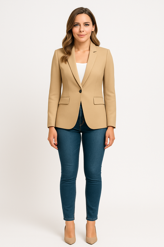 Astrid – Klassieke blazer voor dames – Comfort en elegantie – Polymix – Lente / Zomer