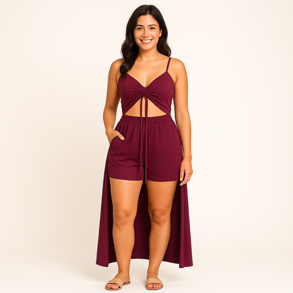 Isabel – Trendy dames 2-delige set – Polyester – Lente / Zomer