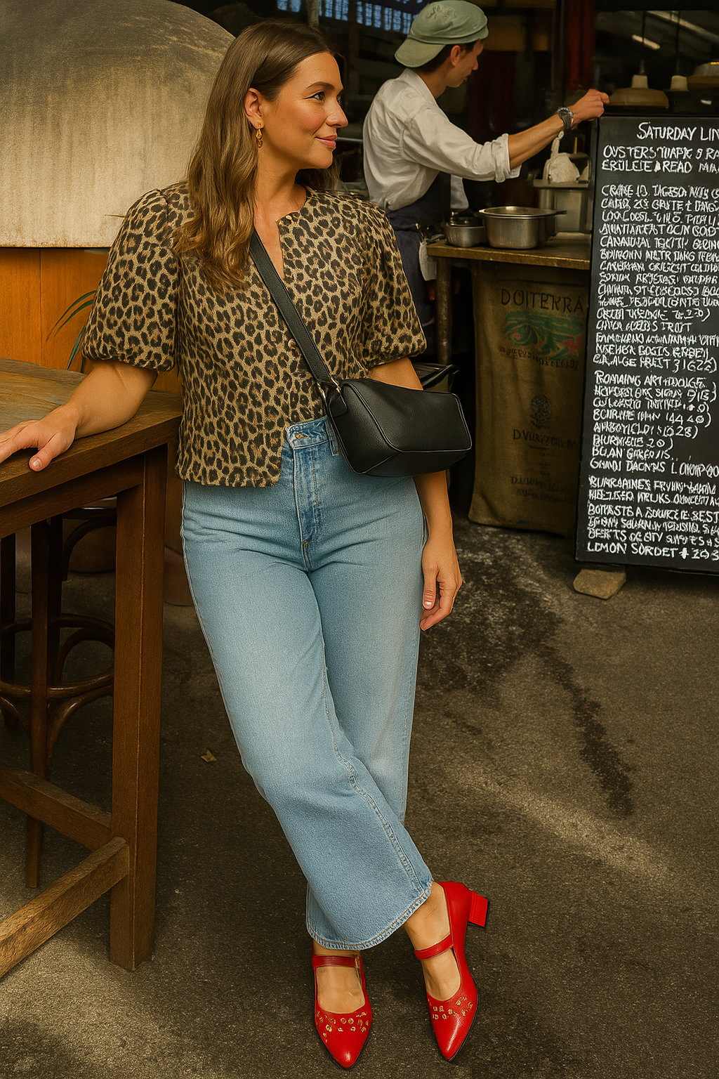 Leonie - Dames blouse Leopard print - Polymix - Lente / Zomer