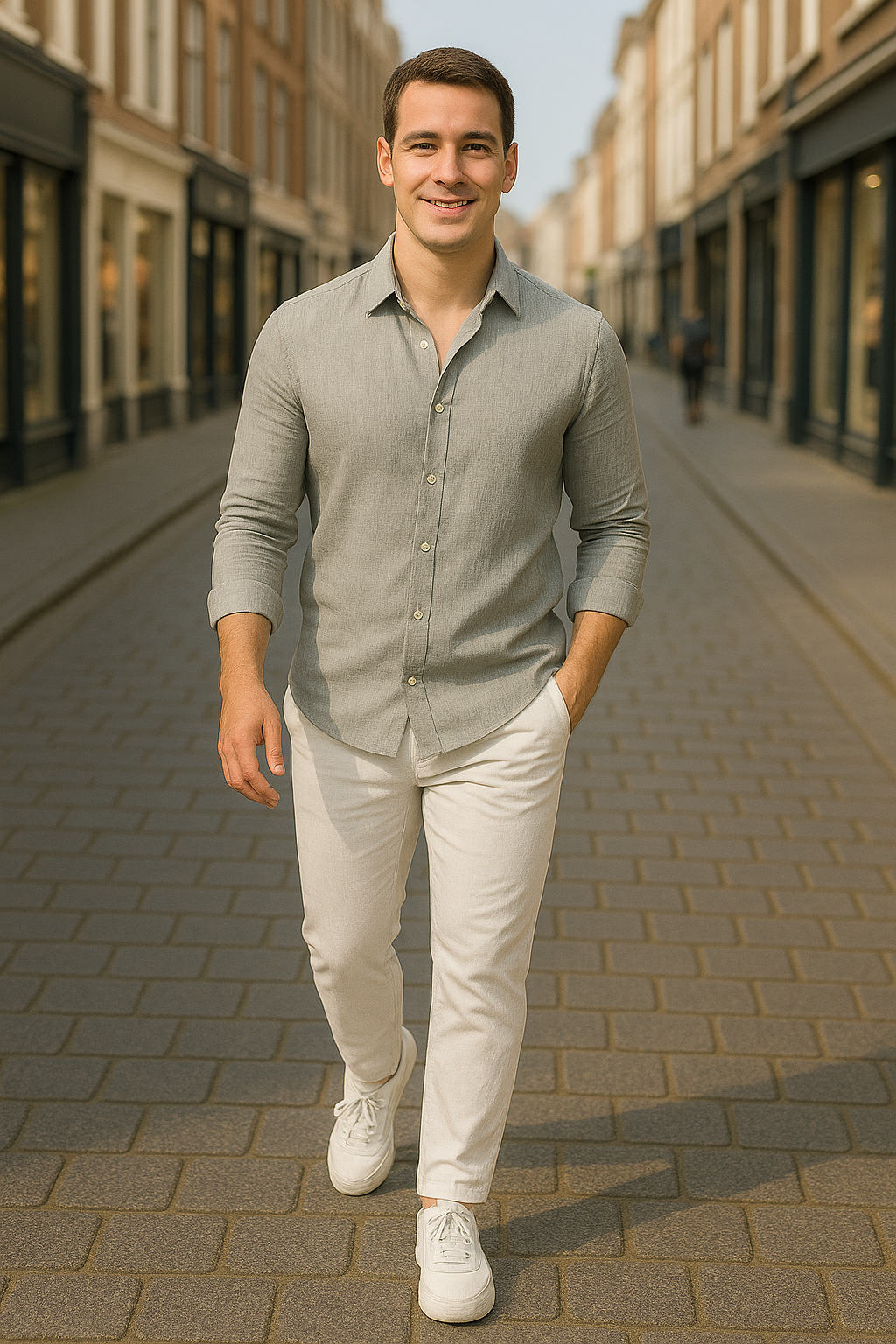 Cristiano - Heren - Blouse - Linnen - Lente / Zomer