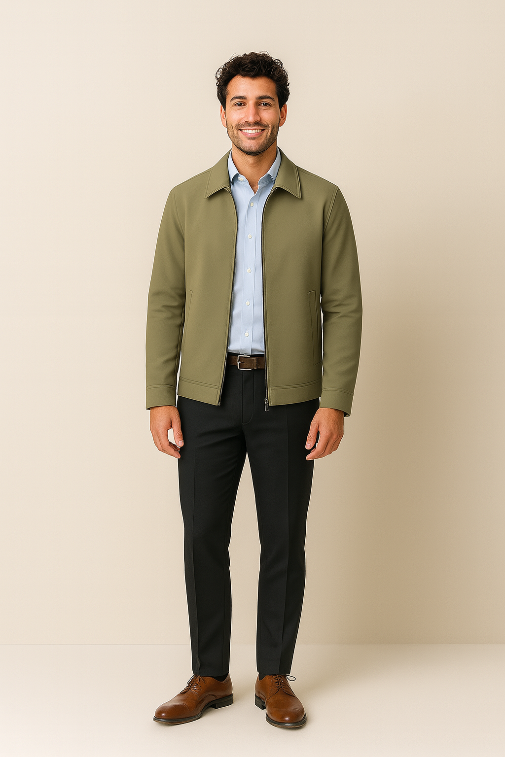 Jasper – Lichtgewicht herenjas – Polyester / Elastaan – Lente / Zomer
