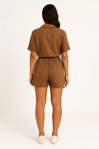 Femme Fleur - Dames zomer Set - Stretch Katoen - Lente / Zomer