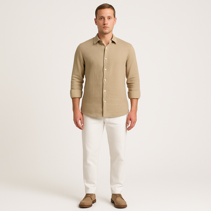 Cristiano - Heren - Blouse - Linnen - Lente / Zomer