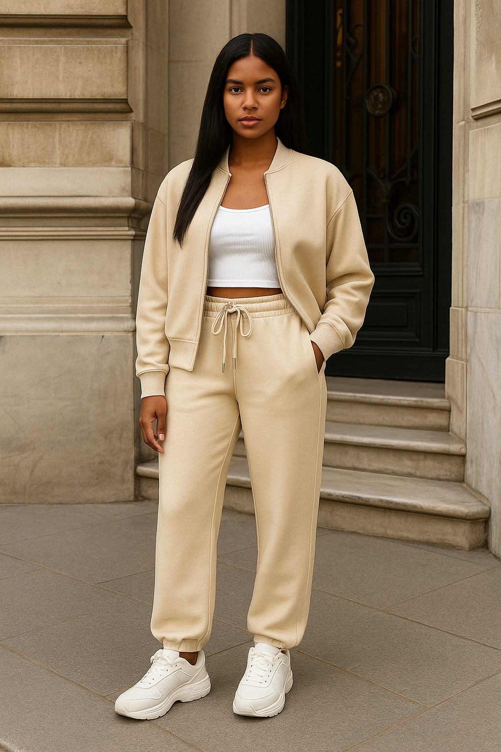 Ginevra - Luxe dames Trainingspak - Zachte Wol - Herfst / Winter