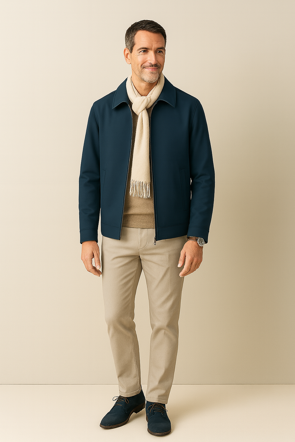 Jasper – Lichtgewicht herenjas – Polyester / Elastaan – Lente / Zomer