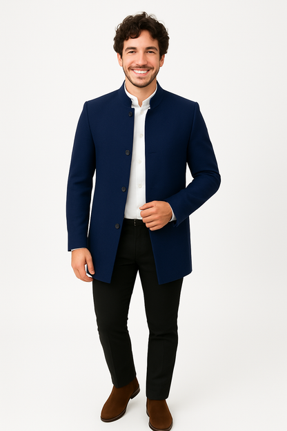 Alejandro – Halflange blazer voor heren – Polyester – Multi-seizoen
