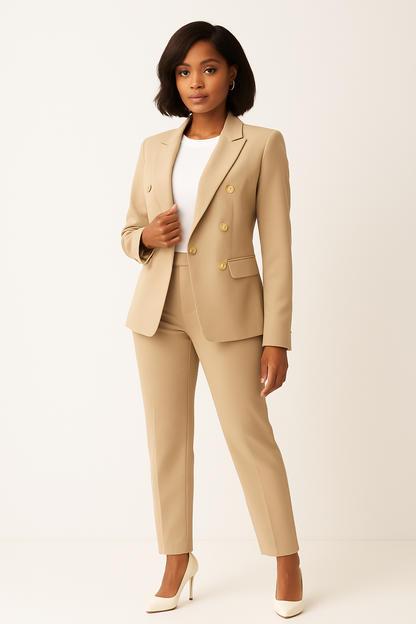 Manon – Elegant dames broekpak (2-delig) – Stretch polymix – Alle seizoenen