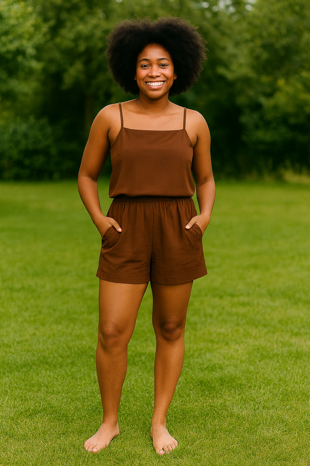 Fleur – 2-Delige dames set – Top en Short – Polyester – Lente / Zomer