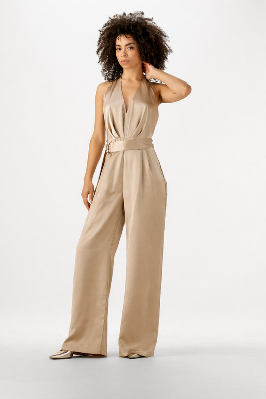 Alicia – Jumpsuit voor dames – Satijn polyester – Alle seizoenen