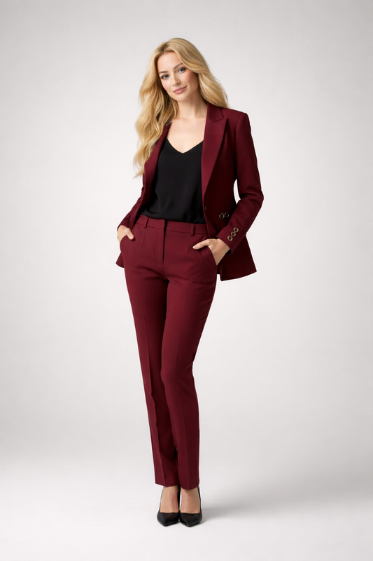 Anemarie – Blazerpak voor dames met broek – Polymix – Herfst / Winter / Lente