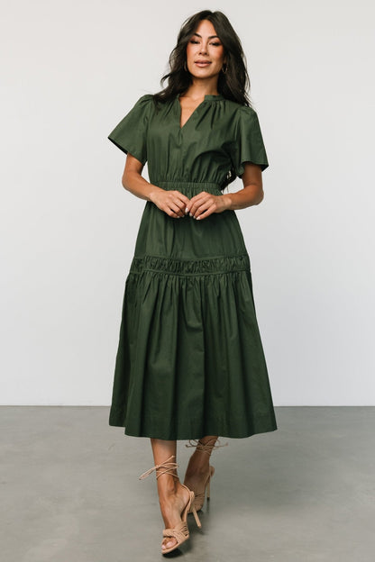 Anoeky - Dames midi jurk - Katoen - Lente / Zomer