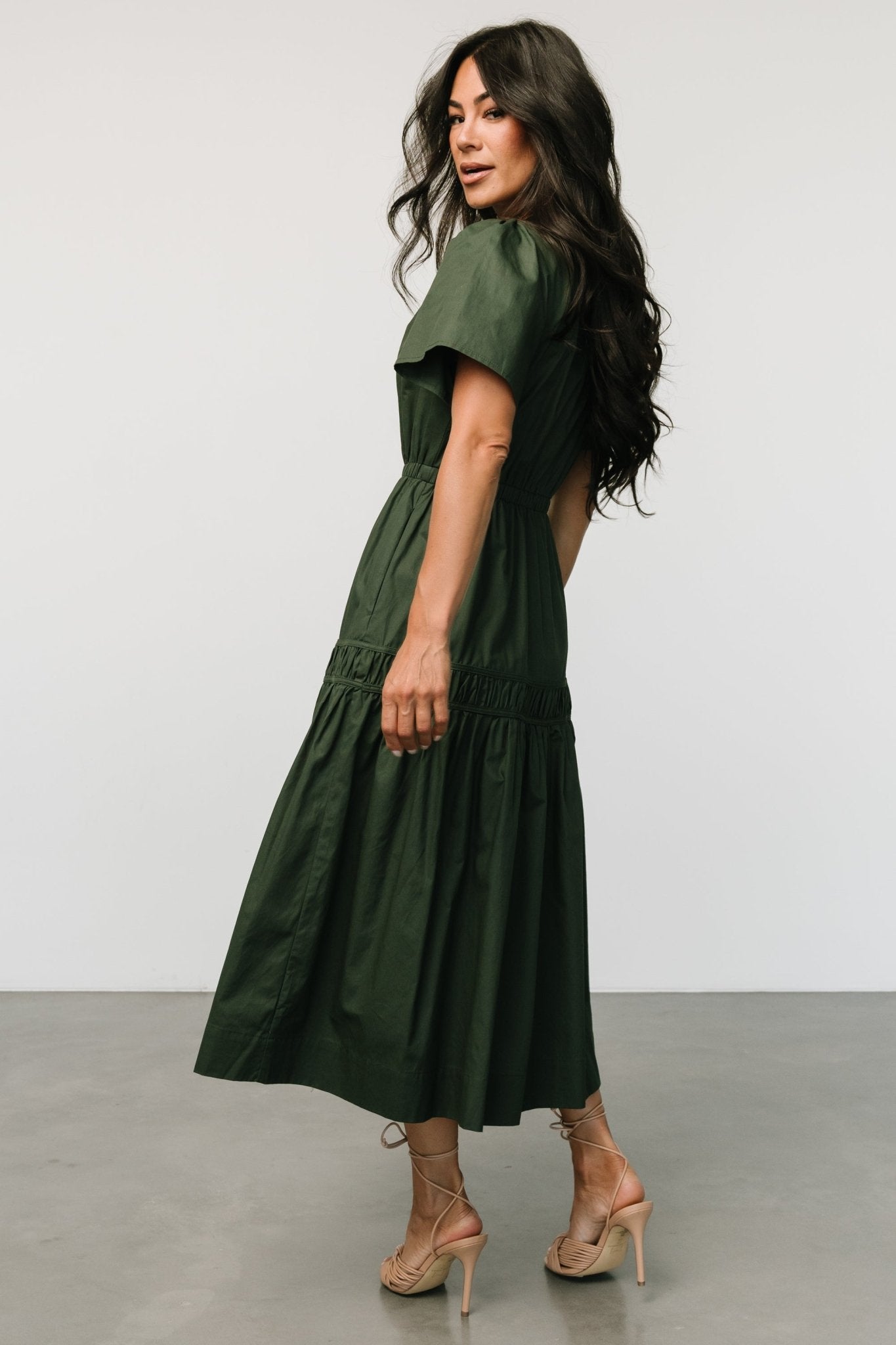 Anoeky - Dames midi jurk - Katoen - Lente / Zomer