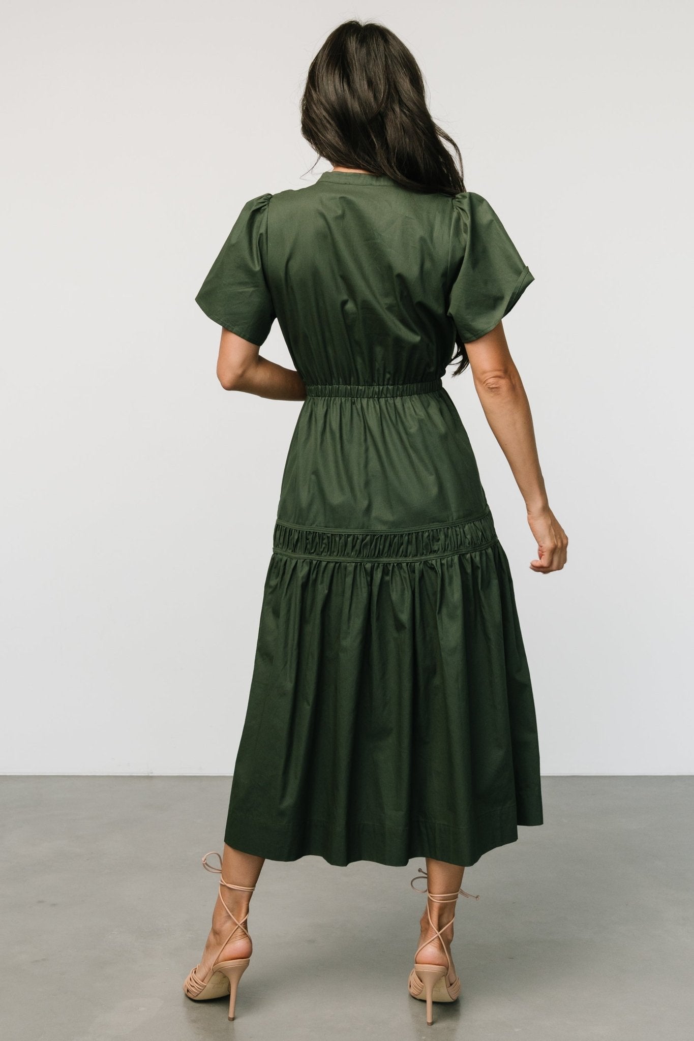 Anoeky - Dames midi jurk - Katoen - Lente / Zomer