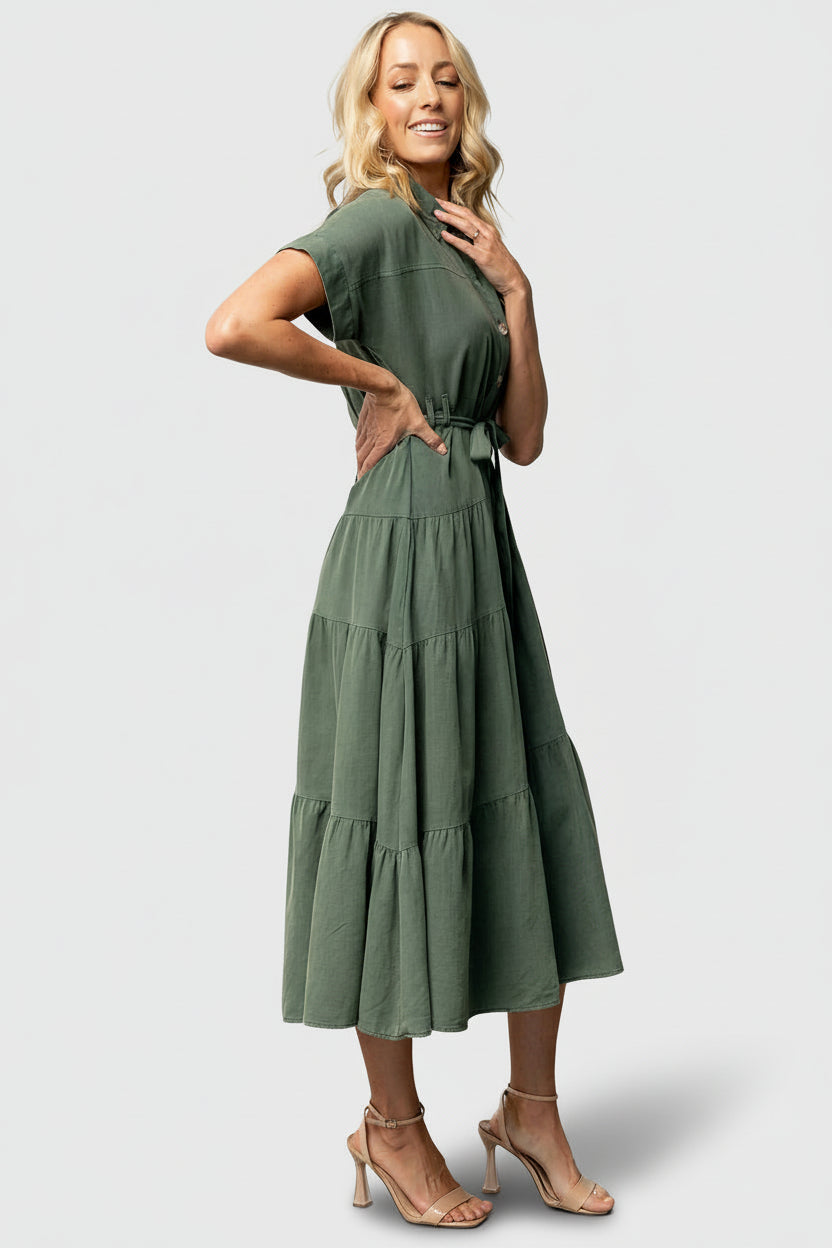 Annelotte - Dames maxi jurk van demin - Lente / Zomer