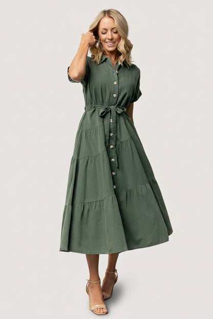 Annelotte - Dames maxi jurk van demin - Lente / Zomer