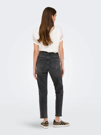 Kelly – Dames rechte pasvorm jeans – Hoge taille – Katoen – Lente / Zomer