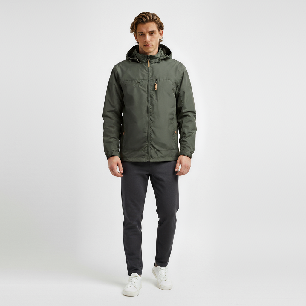 Guido – Heren regenjas met capuchon - Polyester – Herfst / Lente