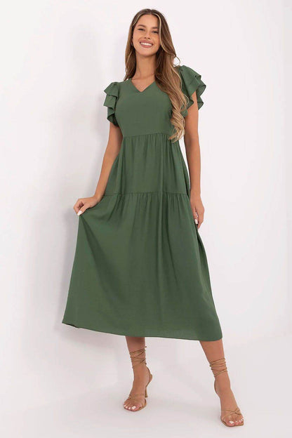Molly – Dames midi-jurk – Viscosemix – Lente / Zomer
