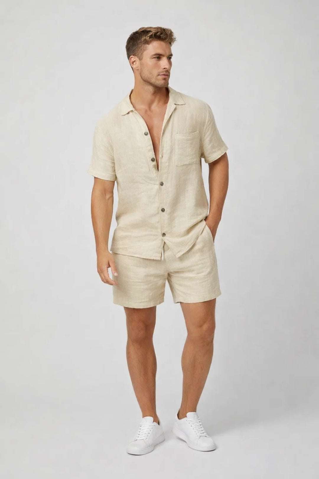 Carlos – Heren zomerset – Polo met bijpassende short – Polymix – Lente / Zomer