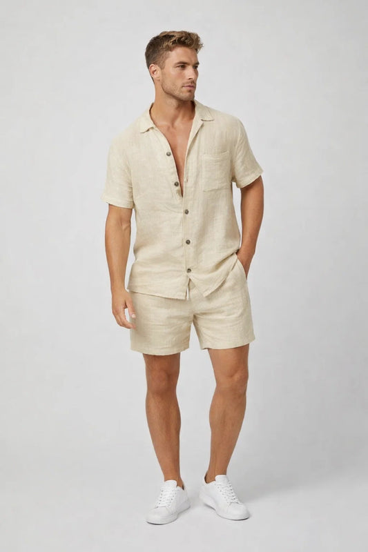 Carlos – Heren zomerset – Polo met bijpassende short – Polymix – Lente / Zomer