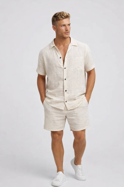 Carlos – Heren zomerset – Polo met bijpassende short – Polymix – Lente / Zomer