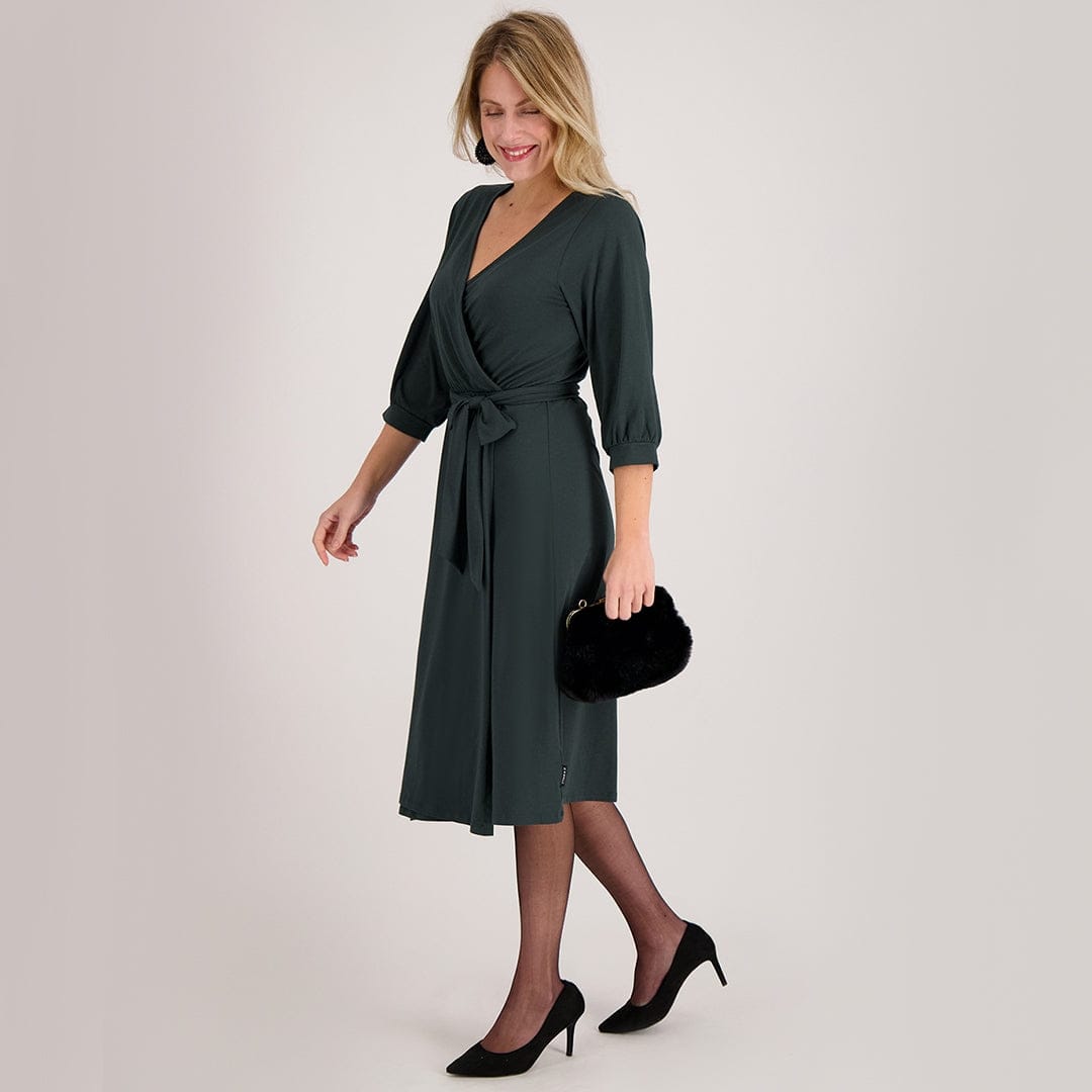 Hailey - Dames jurken met Driekwart mouw - Katoenmix - Lente / Zomer