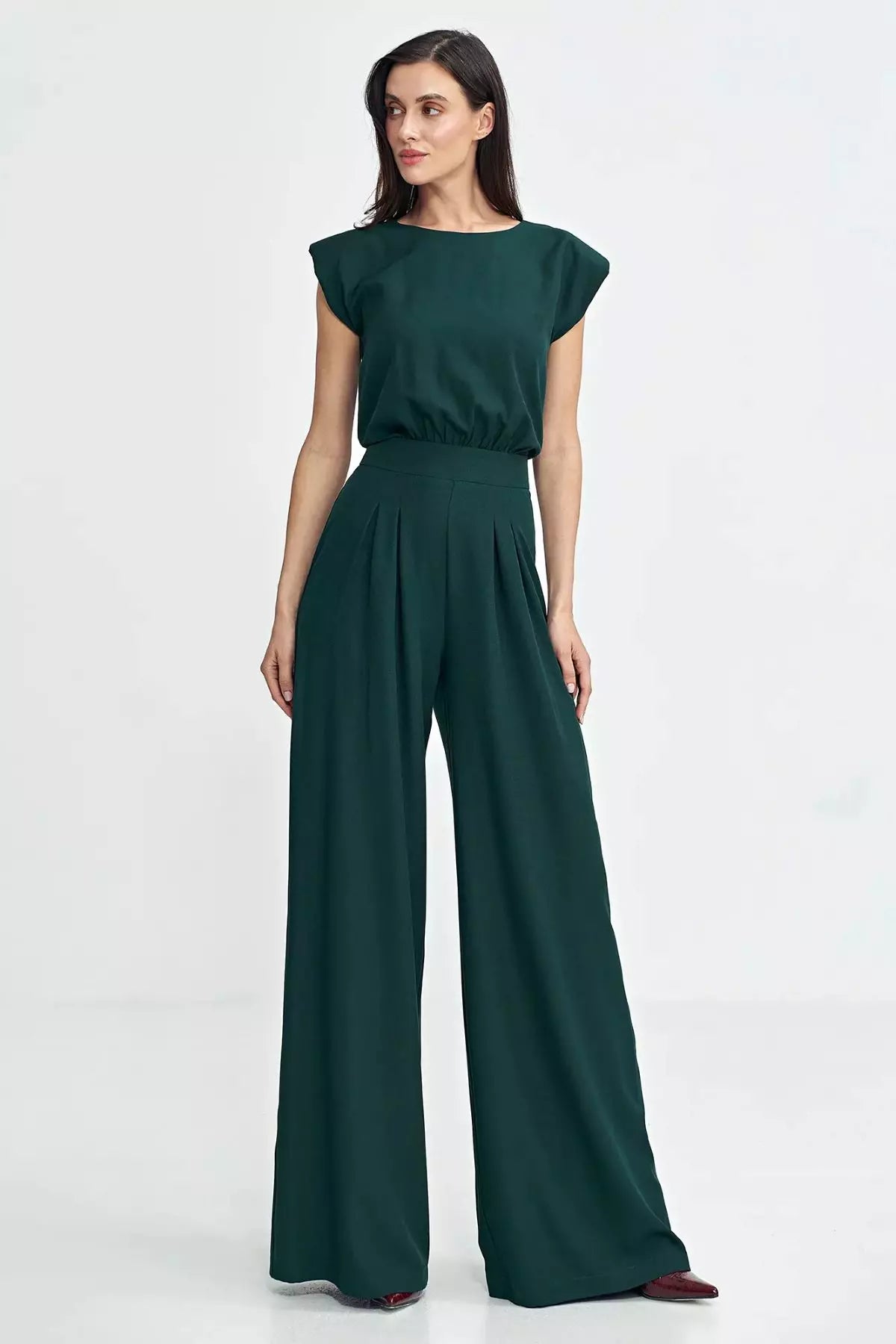 Jinthe - Stijlvolle damesjumpsuit met wijde pijpen - Polyester - Lente / Zomer