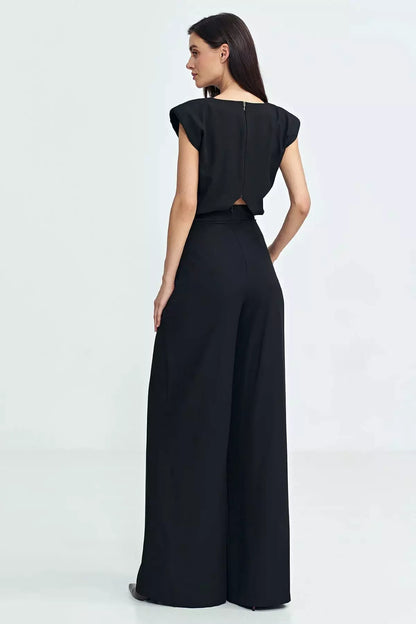 Jinthe - Stijlvolle damesjumpsuit met wijde pijpen - Polyester - Lente / Zomer