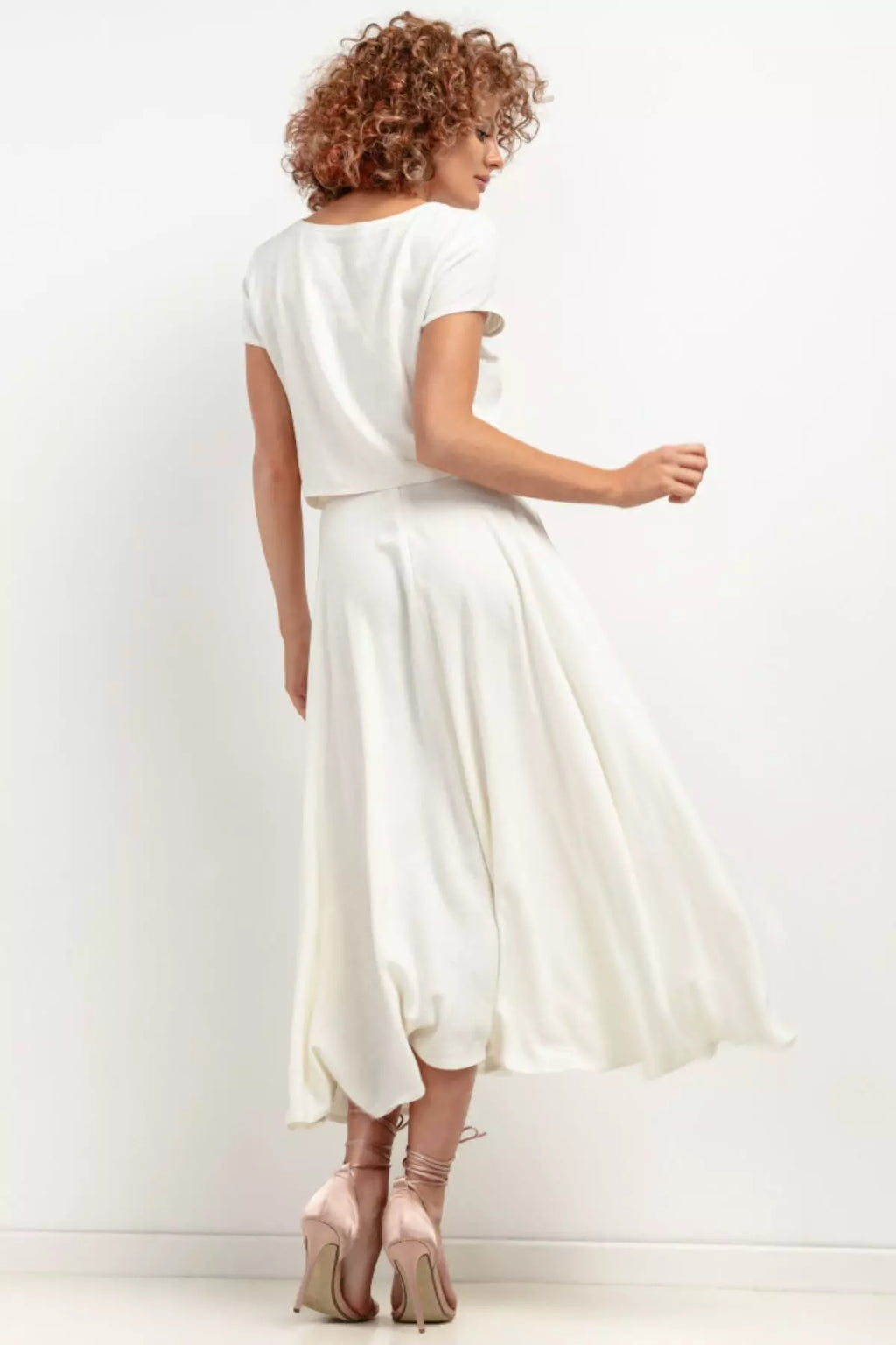 Catharina - Comfortabele dames set met t-shirt en rok - Linnenmix - Lente / Zomer