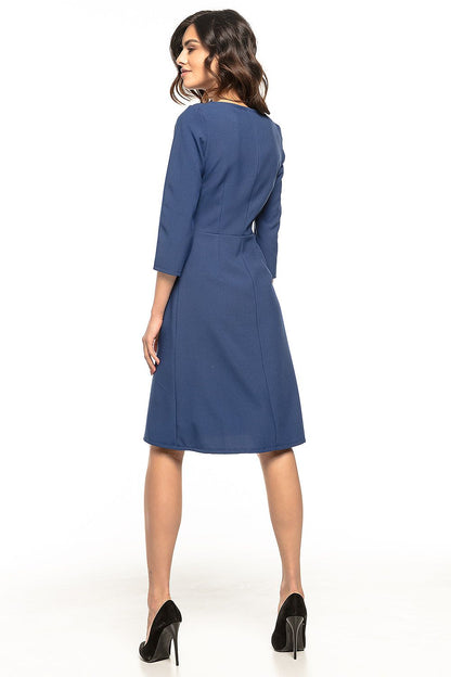 Farah – Dames cocktailjurk met ¾ mouwen – Polyester – Lente / Zomer