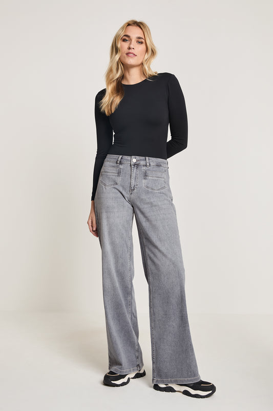 Romijn - Dames wide-leg jeans – Katoenmix met stretch – Alle seizoenen