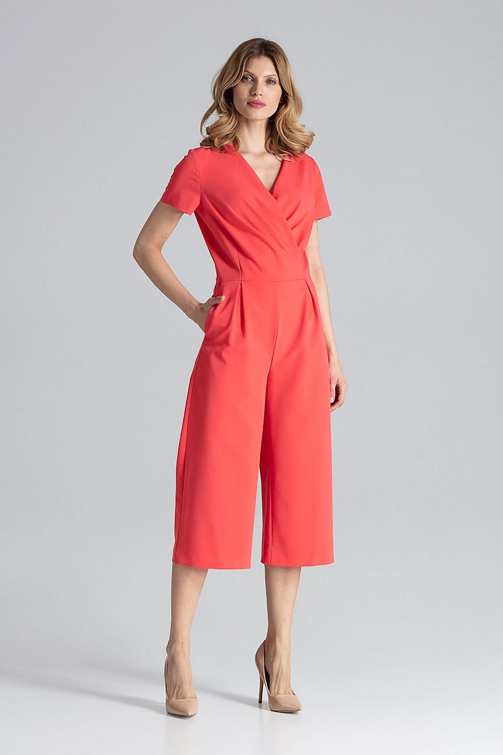 Marie  – Damesjumpsuit - Polyester - Lente / Zomer