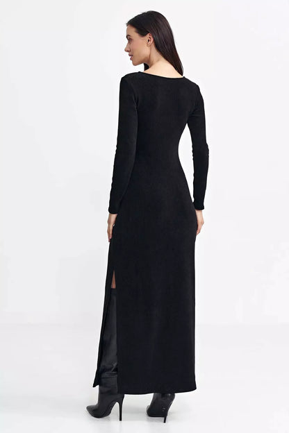 Vayen – Dames – Nauwsluitende maxi-jurk met uitsnijding – Polyester – Lente / Zomer