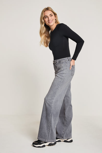 Romijn - Dames wide-leg jeans – Katoenmix met stretch – Alle seizoenen