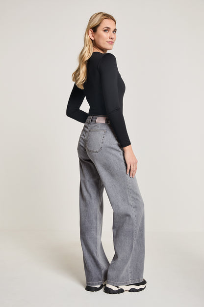 Romijn - Dames wide-leg jeans – Katoenmix met stretch – Alle seizoenen