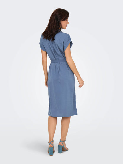 Hester - Dames blousejurk met overhemdkraag - Polyester - Lente / Zomer