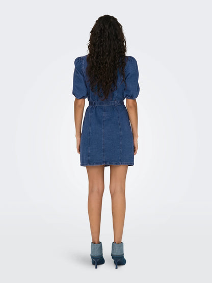 Lise – Korte dames denimjurk – Katoen – Lente / Zomer
