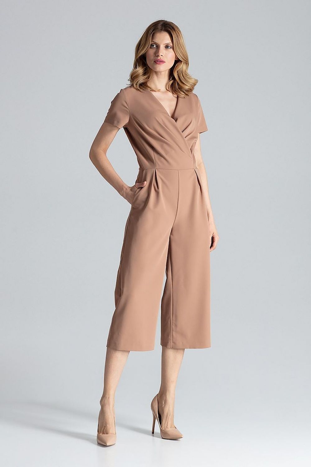 Marie  – Damesjumpsuit - Polyester - Lente / Zomer