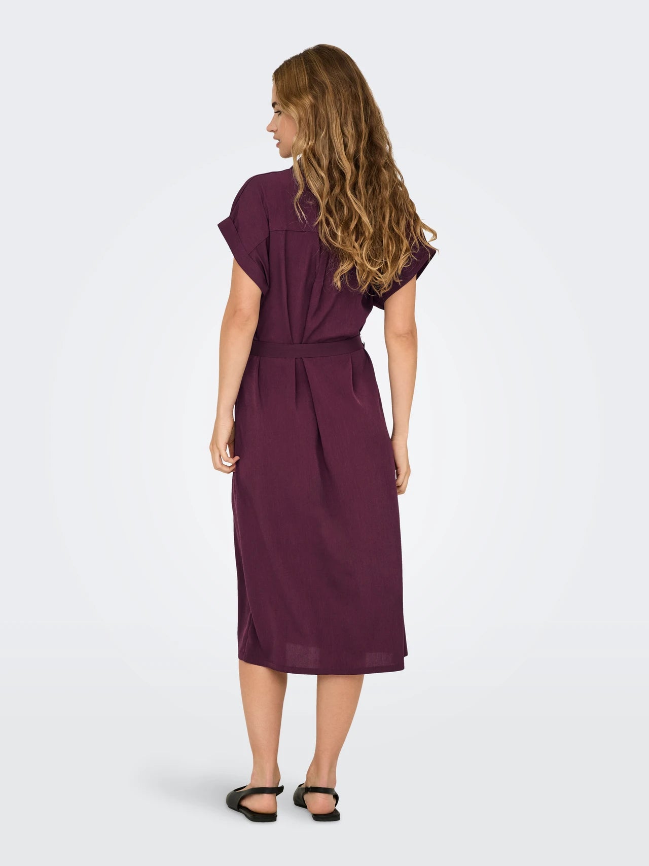 Hester - Dames blousejurk met overhemdkraag - Polyester - Lente / Zomer
